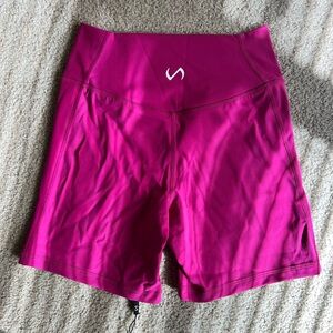 Pink 6” workout shorts